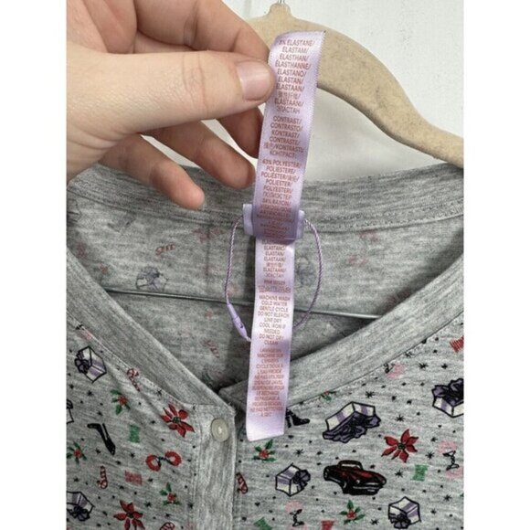 Savage X Fenty PJ Jumpsuit Women Large Grey It’s The Savage One Piece Holiday - Picture 6 of 14